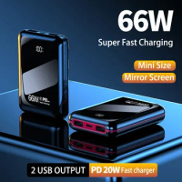 Mini Power Bank 20000mAh Portable Charger 66W Fast Charging Powerbank External Battery for iPhone 15 14 Huawei Xiaomi Poverbank