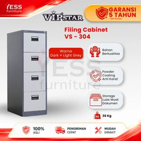 VIP VS -304 Filling Cabinet 4 Laci - Filling Cabinet Besi - Laci Penyimpanan Besi - Lemari Besi