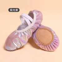 舞蹈鞋軟底女兒童舞蹈專用練功鞋夏季成人免繫帶貓爪形體芭蕾舞鞋