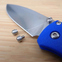 5 Sets/lot Custom Raw Titanium Alloy Knife Thumb Stud Rivet Screws for Benchmade Bugout 535 Series Knives DIY Making Accessories