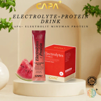 Capa+ Electrolyte + Protein Drink Watermelon Rush (8g x 6) Halal Certified | Sugar Free Muscle Recov