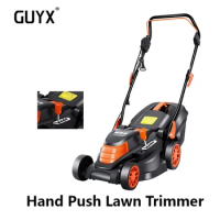 Hand Push Lawn Trimmer Lawn Mower Small Household Lawn Mower Plug-in Electric Lawn Mower Outdoor Mower Weed Whackers Adjustable