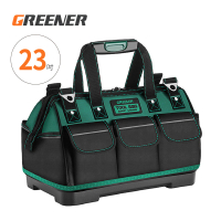 【GREENER】工程塑底工具收納包-23吋(手提工具袋/手提收納袋/帆布工作包/手提工具包/電工專用)