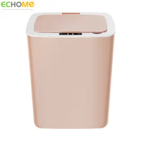 ECHOME Garbage Can Smart Inductive Home Living Room Kitchen Toilet Office Simple and Creative Cover Deodorant Paper Basket Large