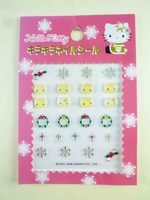 【震撼精品百貨】Hello Kitty 凱蒂貓~KITTY貼紙-指甲貼紙-聖誕花圈