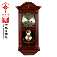 掛鐘純銅機芯鐘客廳實木擺鐘上絃髮條打點報時鐘表C