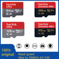SANDISK-Ultra Extreme pro Memory Card for Phone, Micro SD, TF Flash, Extreme Pro, 256GB, 128GB, 64GB, 32GB, 400GB, 512GB, 1TB