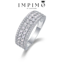 (Total all mo 1.2 CT) แหวนเพชรโมซาไนต์แท้ล้วน น้ำหนักรวม 1.2 กะรัต จาก Impimo Thailand ชูบนตัวเรือนเ