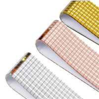 Self-Adhesive Mirror Mosaic Glass Mini Square Mosaic Tiles For Bathroom DIY Crafts background Wall Sticker Home Decoration
