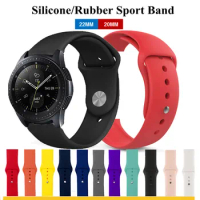 200pcs 20mm 22mm Sport Silicone Watch Band Gear S2 Strap for Samsung Gear S3 Classic Frontier Galaxy Watch Amazfit Bip Bracelet