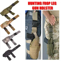 Combat Tornado Drop Leg Holster Glock 17 Airsoft Pistol Gun Thigh Holster Adjustable Strap Magazine Pouch for Universal Gun