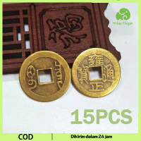 15pcs Koin Uang Koin Koin Jadul Koin Kuningan Koin Fengshui Rejeki Kuningan Koin Fengshui Koin Five 