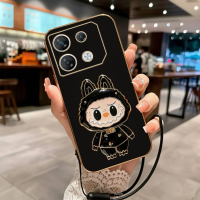 Soft Case For Infinix GT 10 Pro Casing Elektro Plating Labubu Miror Free Tali Strap