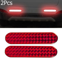 Pelekat Kereta Merah Reflektif – 2 Keping! 🚗✨ Pelekat Amaran Intensiti Tinggi 10.6 cm untuk Pintu & 