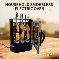 1000W Smokeless electric skewers machine, automatic rotating electric oven, smokeless small oven 220V/50HZ