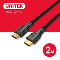 【樂天限定_滿499免運】UNITEK 4K 60Hz 2.0版HDMI高畫質影音傳輸線(2M)(Y-C1048GB)