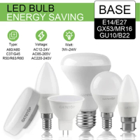 LED Light Bulbs Shoot the light AC220-240V 24W 18W 15W 9W LED Bulb Energy Saving Bulbs E27 E14 GU10 Standard Base Lighting LED