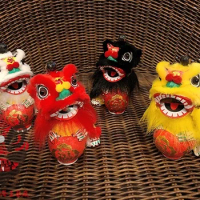 Lion Wake Decoration Popular Chinese Style Miniature Lion Head Decoration Lion Dance Jewelry Lion Drum Foshan