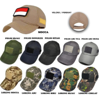 TOPI TACTICAL VELCRO PEREKAT RIPSTOP OUTDOOR LAPANGAN TOPI MILITER TOPI TACTICAL MURAH TOPI TNI