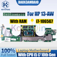DA0X3AMBAI0 For HP 13-AW Notebook Mainboard i5-1035G4 i7-1065G7 With RAM L71985-601 Laptop Motherboard Full Tested