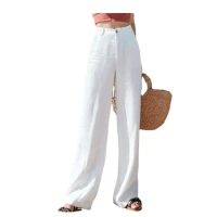 Summer New Linen Wide-leg Pants Thin Casual Pants Loose and Thin Cotton and Linen Women's High Waist Straight Long Pants 2023