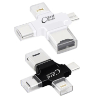 【IS愛思】IS-OT1 四合一讀卡機(MicroUSB/Lightning/Type-C/USB/TF)