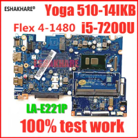ESHAKHARE YOGA 310S-15IKB 510-14IKB notebook motherboard for Lenovo I5-7200U MB LA-E221P FRU 5B20M32744 Fiex4-1480 motherboard