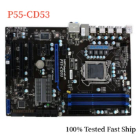 For MSI P55-CD53 Motherboard P55 16GB LGA 1156 DDR3 ATX Mainboard 100% Tested Fast Ship