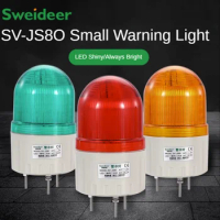 Led Alert Lamp SV-JS80 Alarm Light with Buzzer 12V/24V/220V Strobe Warning Red/Green/Blue/Yellow Small Tower Light waterproof