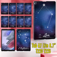 For Samsung Galaxy Tab A7 Lite 8.7'' SM-T220 SM-T225 Tablet Case Tab A7 Lite 2021 Constellation Pattern Durable Slim Back Case