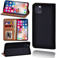 Anti-knock Mobile Phone PU Leather Case for Apple Iphone 11 Pro Max 6.5 Inch with Card Pocket Mobile Phone Case Protective Shell