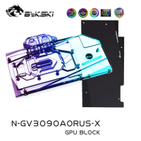 Bykski Graphic Card Block Use For Gigabyte RTX3090 3080 AORUS,GPU Liquid Cooler 5V A-RGB/12V RGB M/B SYNC N-GV3090AORUS-X