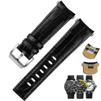 Crocodile leather watchband for IWC marine timepiece series Aquatimer diving iw376803 leather watch strap 22mm men's bracelet