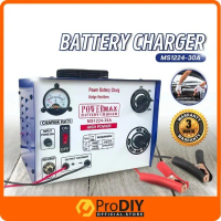 MS1224-30A Car Battery Charger 30A 6V 12 V 24V With Reverse Connection and Short Circuit Protection 