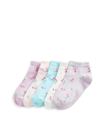 ถุงเท้าเด็กโตผู้หญิง Floral Trainer - 5 แพ็ค JL909 หลากสี