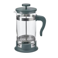 UPPHETTA 沖茶/咖啡壺, 玻璃/不鏽鋼 深土耳其藍灰色, 1 公升