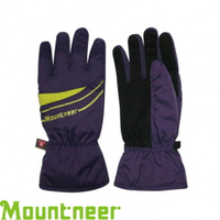 【Mountneer 山林 PRIMALOFT防水觸控手套《暗紫/黃》】12G08/防風透氣/保暖/騎車手套