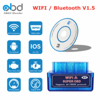ELM327 Bluetooth/WIFI V1.5 OBD2 Car Diagnostic Scanner Support All OBD2 Protocols Work on Android/iOS/Windows elm 327