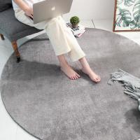 凡尼塔 羊羔絨素色圓形地毯(100cm 北歐 仿羊絨 短毛 簡約 輕奢 白色 保溫保暖 床邊 臥室 抓周 地墊)