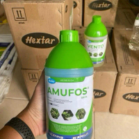 AMUFOS Herbisida 1L Amonium Glufosinat Pembasmi Gulma Rumput Liar Daun Lebar untuk Sawah Kebun Perke