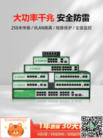 全新國標POE交換器千兆百兆5口8口16口24口網線供電監控專用48V網絡交換機轉換分線器路由海康大華TP攝像頭-淘淘屋