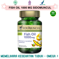 50 KAPSUL FISH OIL 1000 MG SIDOMUNCUL MINYAK IKAN ASLI OMEGA 3 1000MG SIDO MUNCUL SOFTCAPSULE SOFT