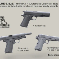 Live Resin LRE-35257 1/35 M1911A1 .45 Automatic Colt Pistol 1926 - present included slide catch and hammer ready variants