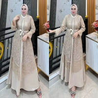 CEISYA DRESS BAHAN VELVET MIX TULLE PREMIUM KOMBINASI BRUKAT GAMIS WANITA PESTA KONDANGAN MEWAH