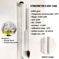 Hydrometer Minyak Alat ukur  Scale 0.900-1.000