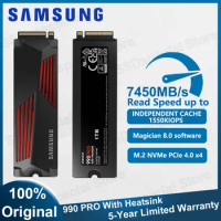 SAMSUNG 990Pro With Heatsink SSD Internal 1TB 2TB PCIe 4.0 M.2 2280 NVME Hard Drive Disk Solid State