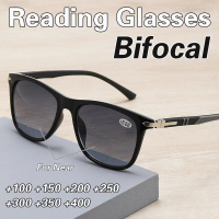 +100 to +400 Bifocal Reading Sunglasses Women Men Presbyopic Glasses Look Far And Near TR9 Frame Gla