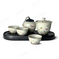 🌟附發票🌟仙德曼蝶戀花蓋杯6件旅行組 CT143 露營茶具 茶具旅組 茶具 老人茶 茶壺 茶杯 茶盤 茶海 露營泡茶組 花茶組 泡茶具組 日式茶具組禮盒 中式茶具組禮盒 中式茶具組 茶具旅行組 中式泡