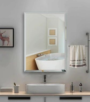 Fantasy Kaca Cermin Bevel Wastafel Modern Minimalis Frameless Mirror Cermin Kamar Mandi Kukei 50x70