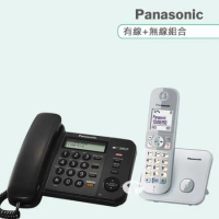 《Panasonic》松下國際牌數位子母機組合 KX-TS580+KX-TG6811 (經典黑+晨霧銀)